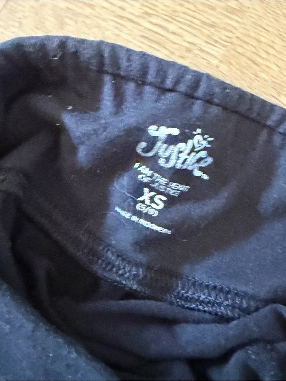 Justice girls purple & black capri/leggings bundle Sz XS